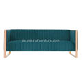 American Light Luxury Blue Stoffsofa Set